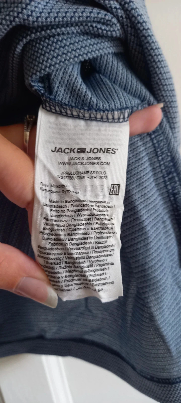 Polo manches courtes Jack & Jones bleu XL – photo 4